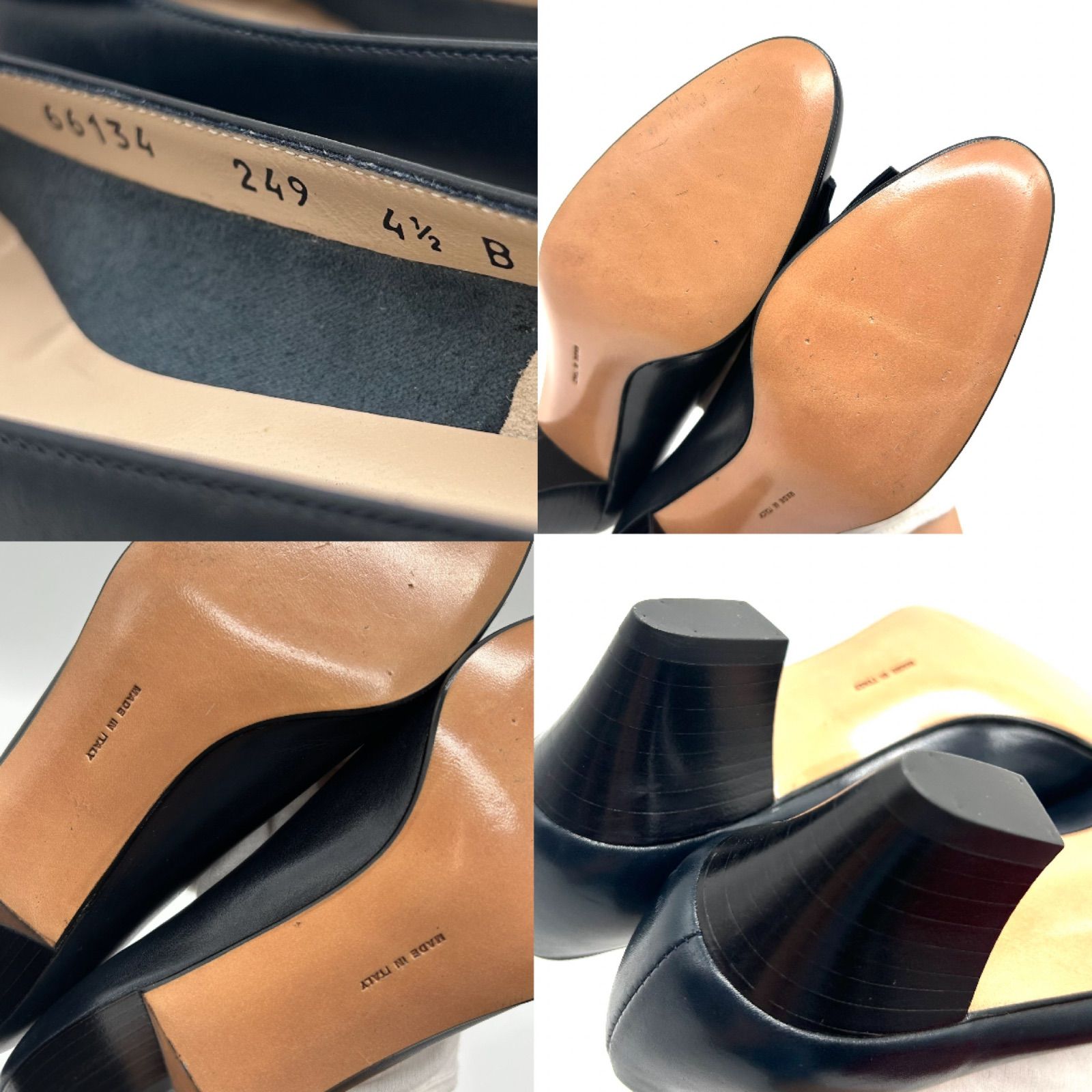 Ferragamo フェラガモ パンプス ヴァラリボン ネイビー 4 1/2