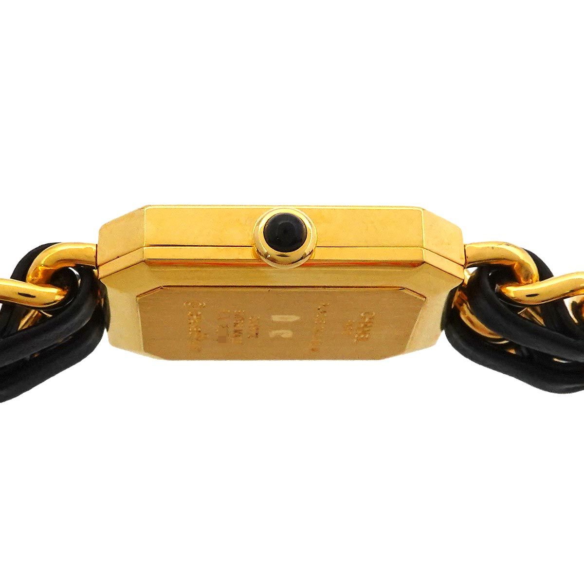  シャネル CHANEL プルミエール Sサイズ H 0001 ヴィンテージ レディース 腕時計 ブラック ゴールド クォーツ ウォッチ 腕時計(クォーツ) 腕時計(アナログ)