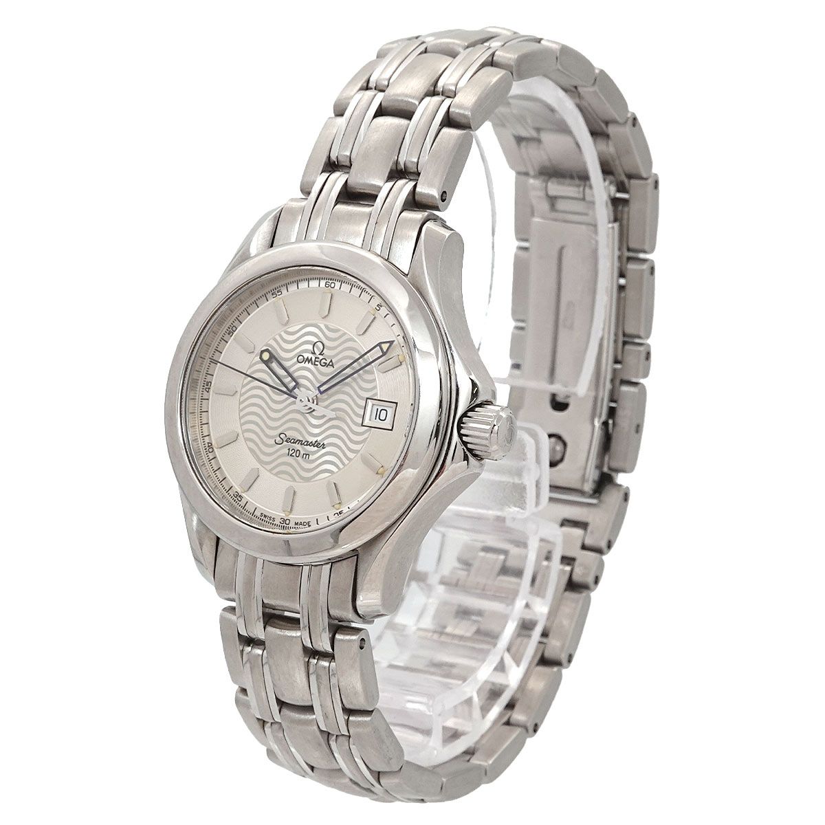 オメガ OMEGA シーマスター 120 2571 31 レディース 腕時計 デイト シルバー クォーツ ウォッチ Seamaster