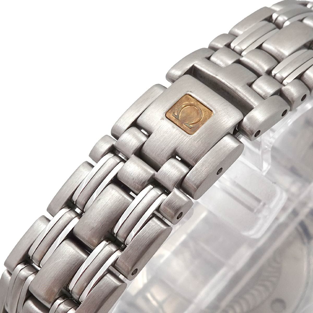  オメガ OMEGA シーマスター 120 2571 31 レディース 腕時計 デイト シルバー クォーツ ウォッチ Seamaster 腕時計(クォーツ) 腕時計(アナログ)