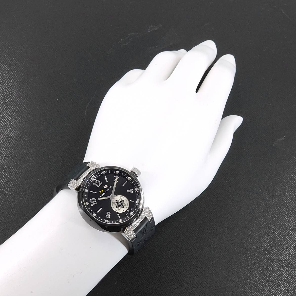  ルイ ヴィトン LOUIS VUITTON タンブール ラブリーカップ Q 13 MG ラグダイヤ レディース 腕時計 12 P ダイヤ クォーツ Tambour 腕時計(クォーツ) 腕時計(アナログ)