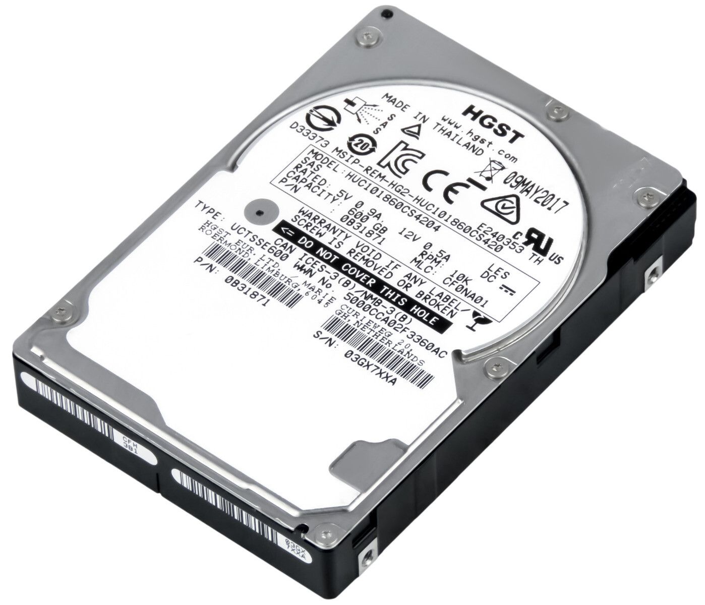 3年保証 Hgst Ultrastar C 10 k 1800 Huc 101860 cs 4204 600 gb 128 mb Sas 3 2 5