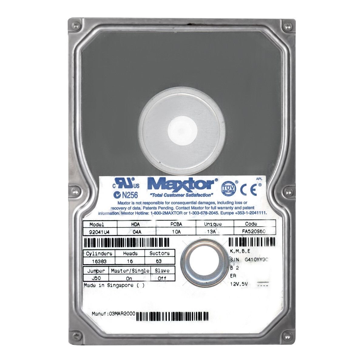 3年保証 Maxtor Diamondmax VL 20 20.4 gb 5.4 k ATA 3.5 92041 U 4