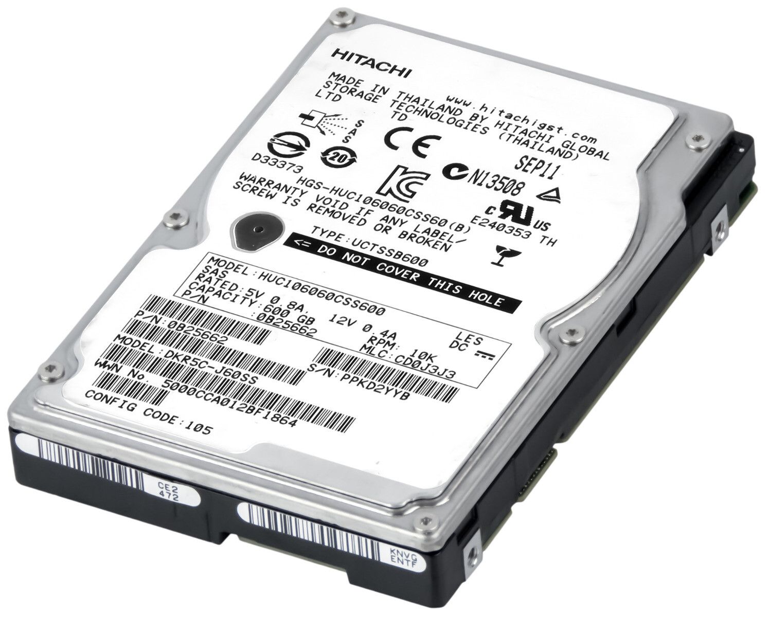 3年保証 Hitachi Ultrastar C 10 K 600 GB 64 MB SAS 2 5 DK