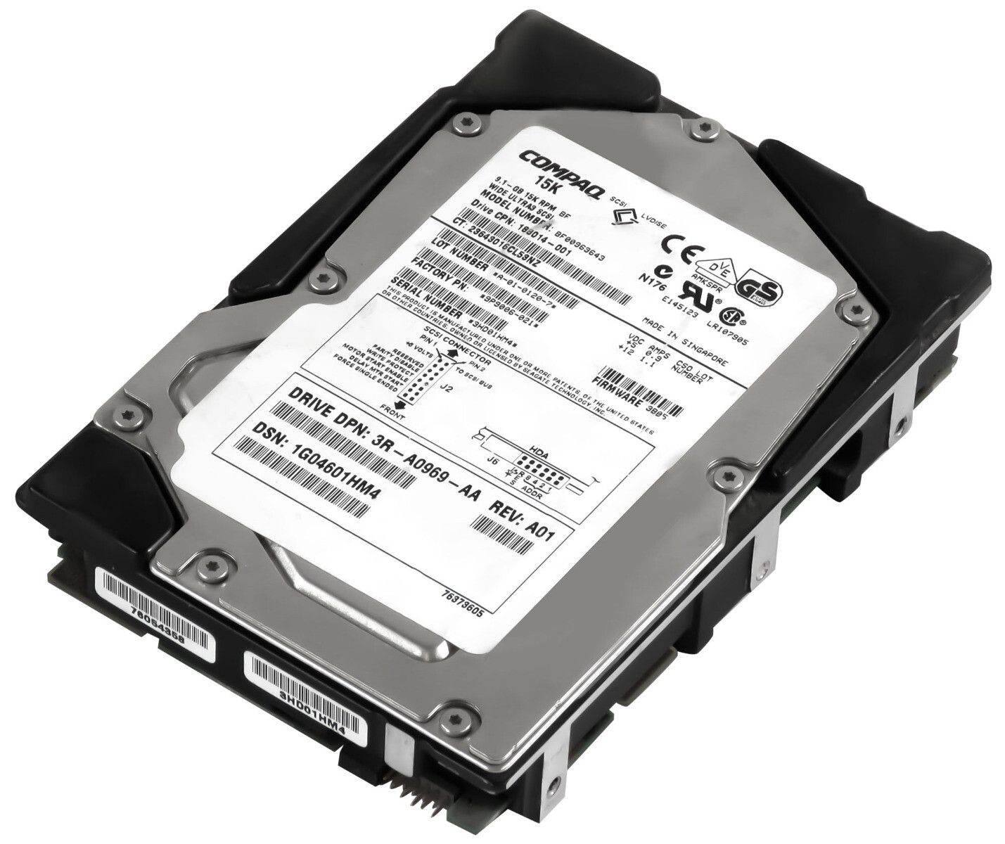 3年保証 Hard Drive Compaq 188014 001 9 1 GB 15 K 4 MB SCSI Ultra 3 5