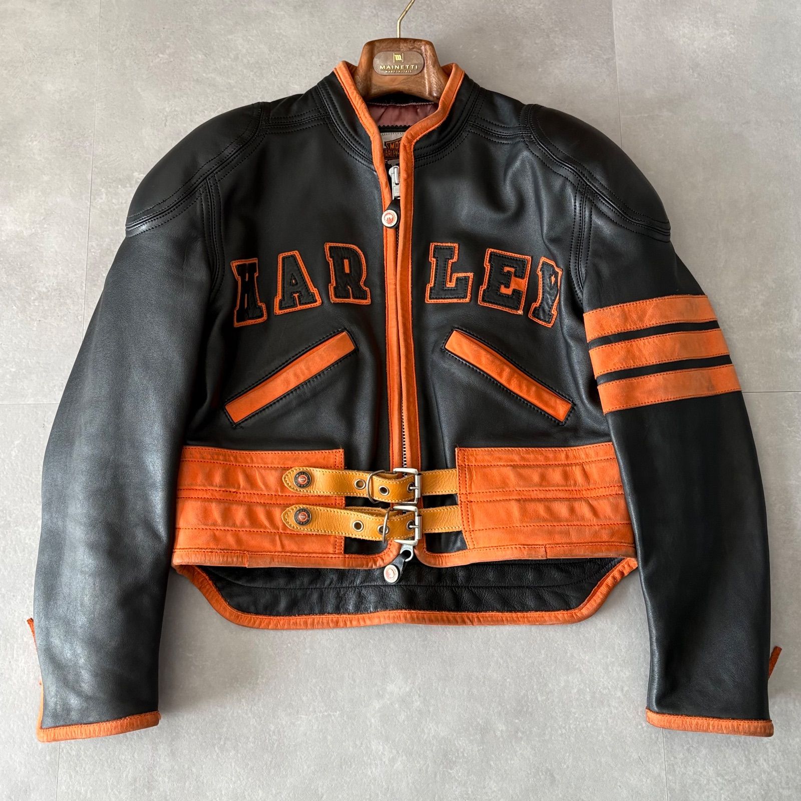 希少 Harley-Davidson スクリーミンイーグル 本革ライダースJKT 黒