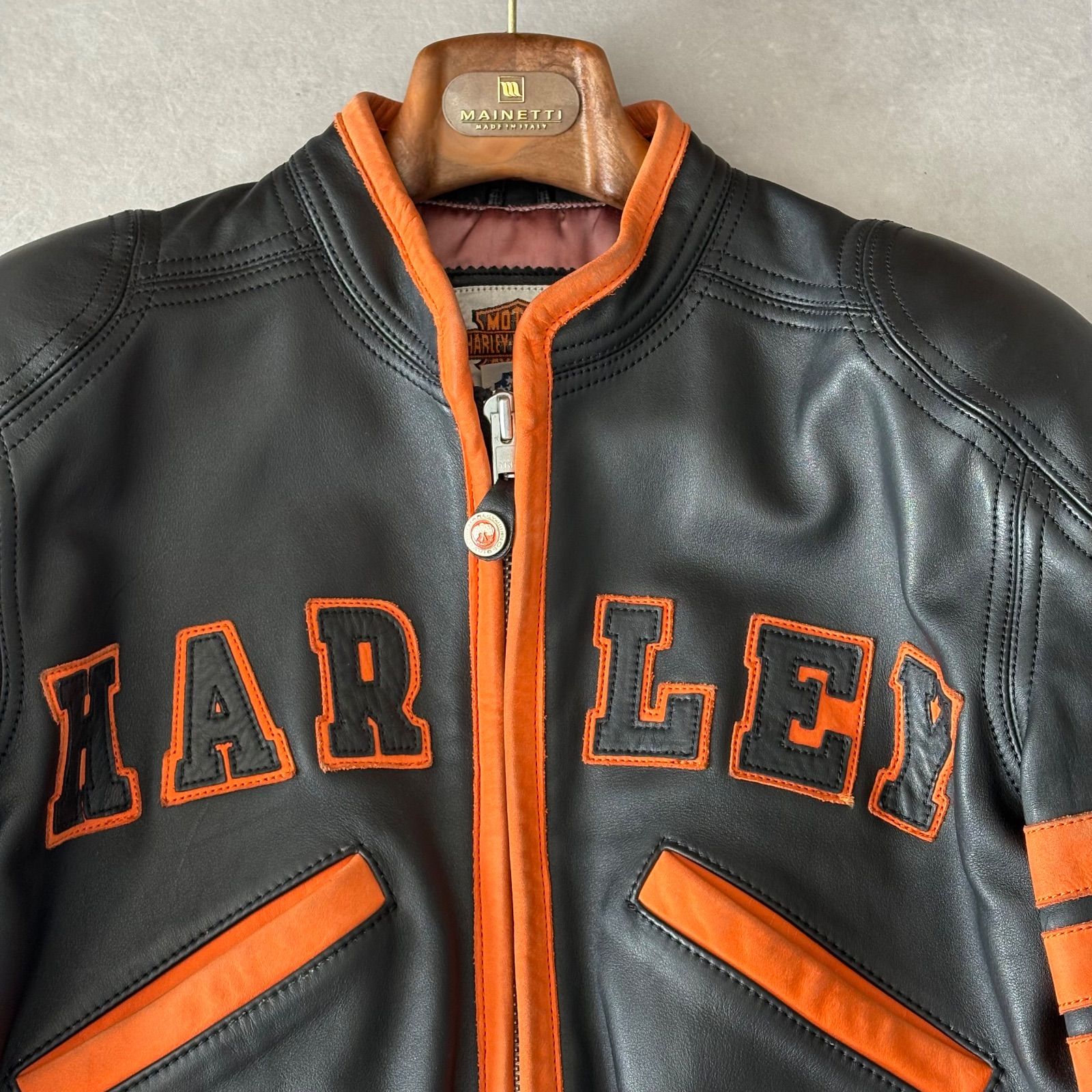 希少 Harley-Davidson スクリーミンイーグル 本革ライダースJKT 黒