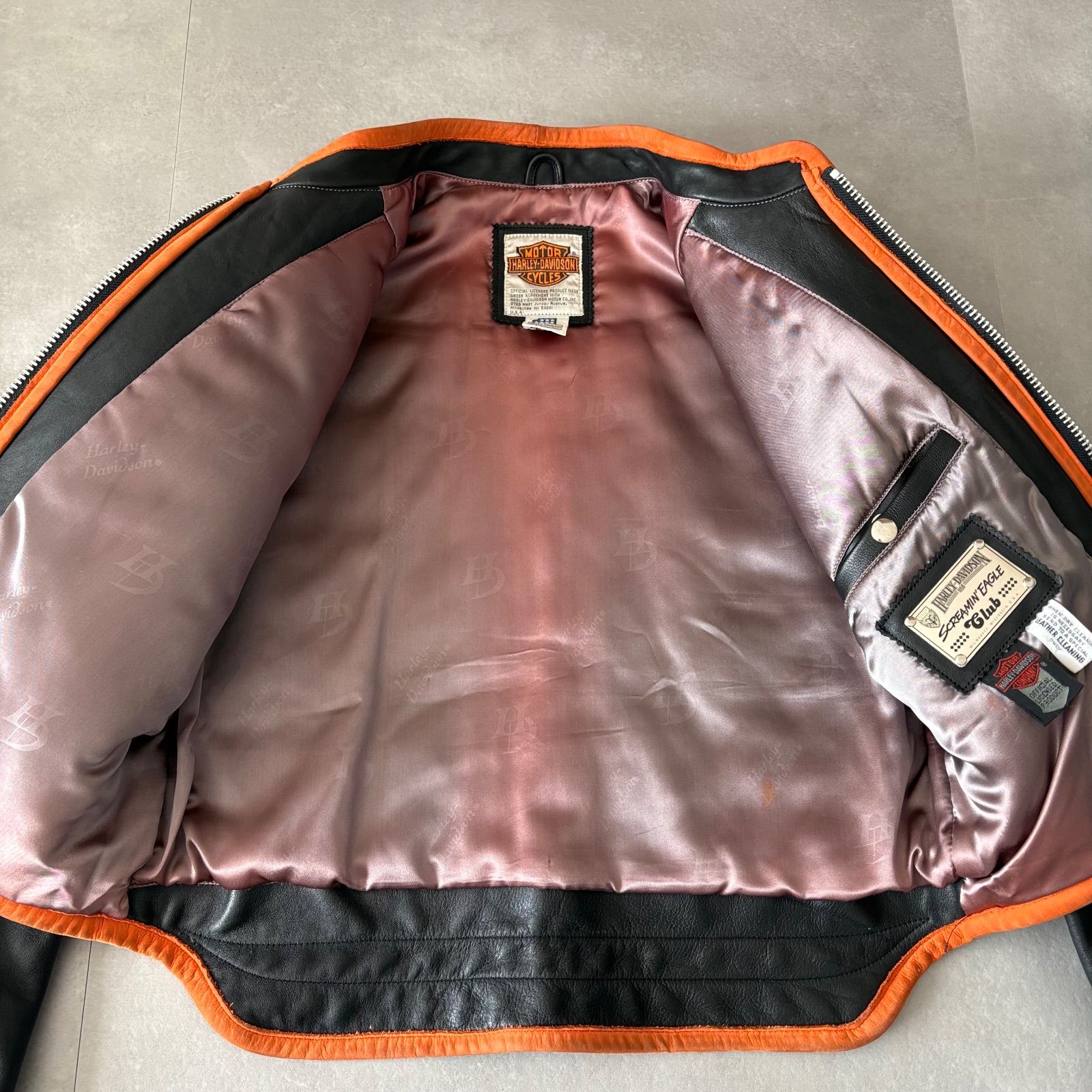 希少 Harley-Davidson スクリーミンイーグル 本革ライダースJKT 黒