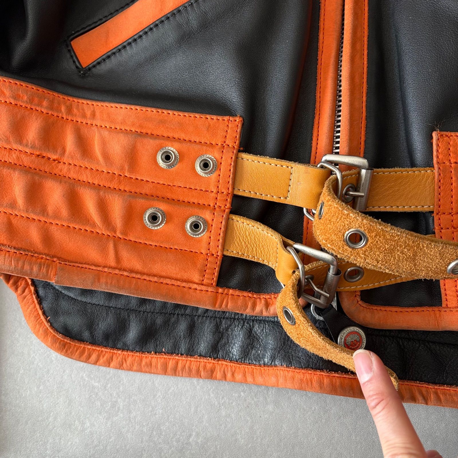 希少 Harley-Davidson スクリーミンイーグル 本革ライダースJKT 黒