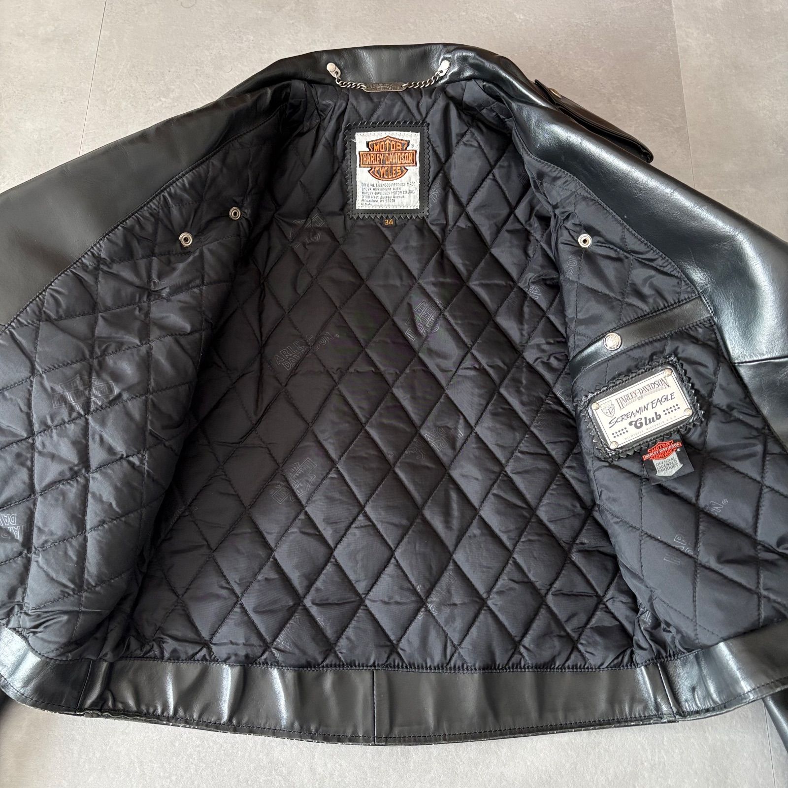 ハーレーダビッドソン ホースハイド 馬革 ダブルライダースジャケット