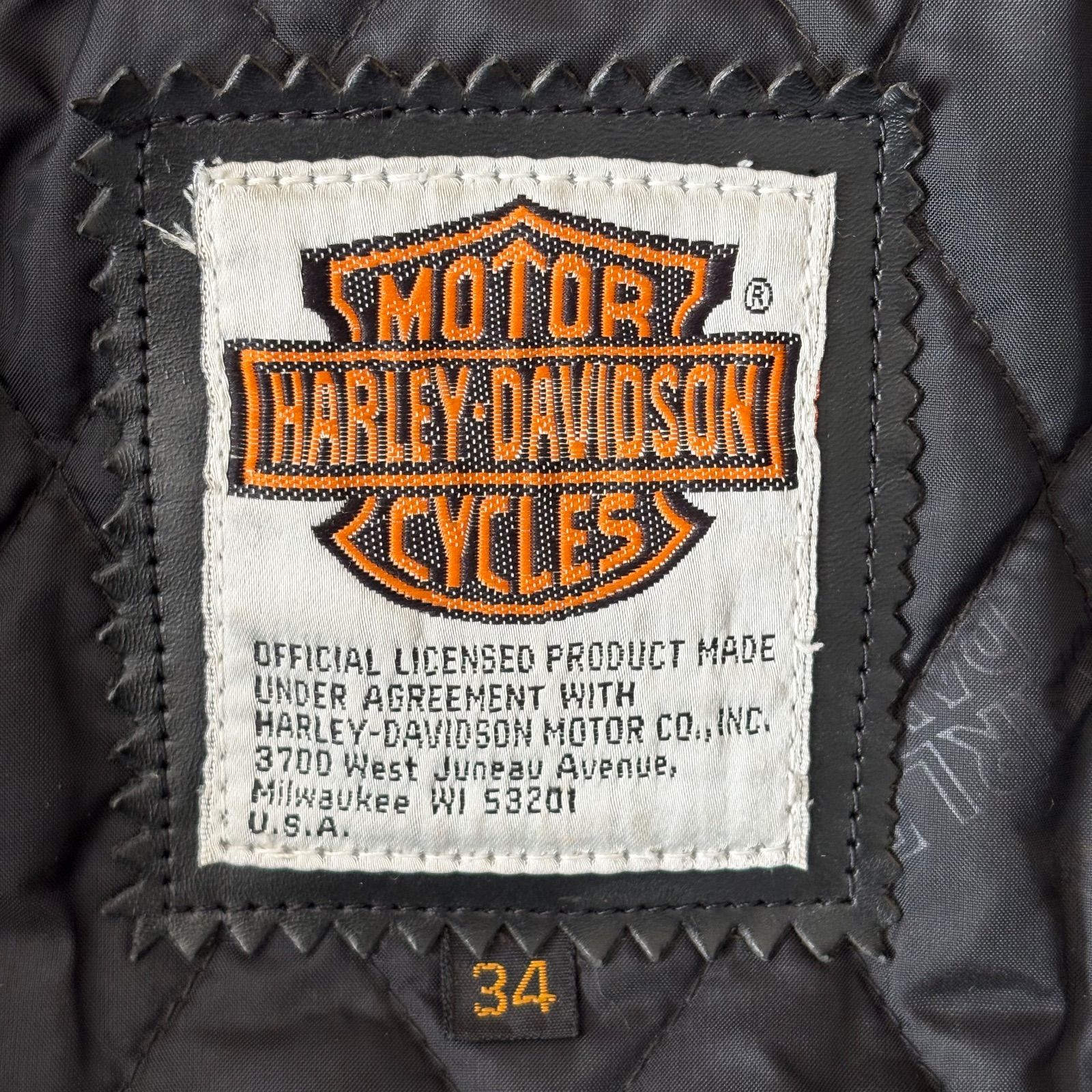 ハーレーダビッドソン ホースハイド 馬革 ダブルライダースジャケット