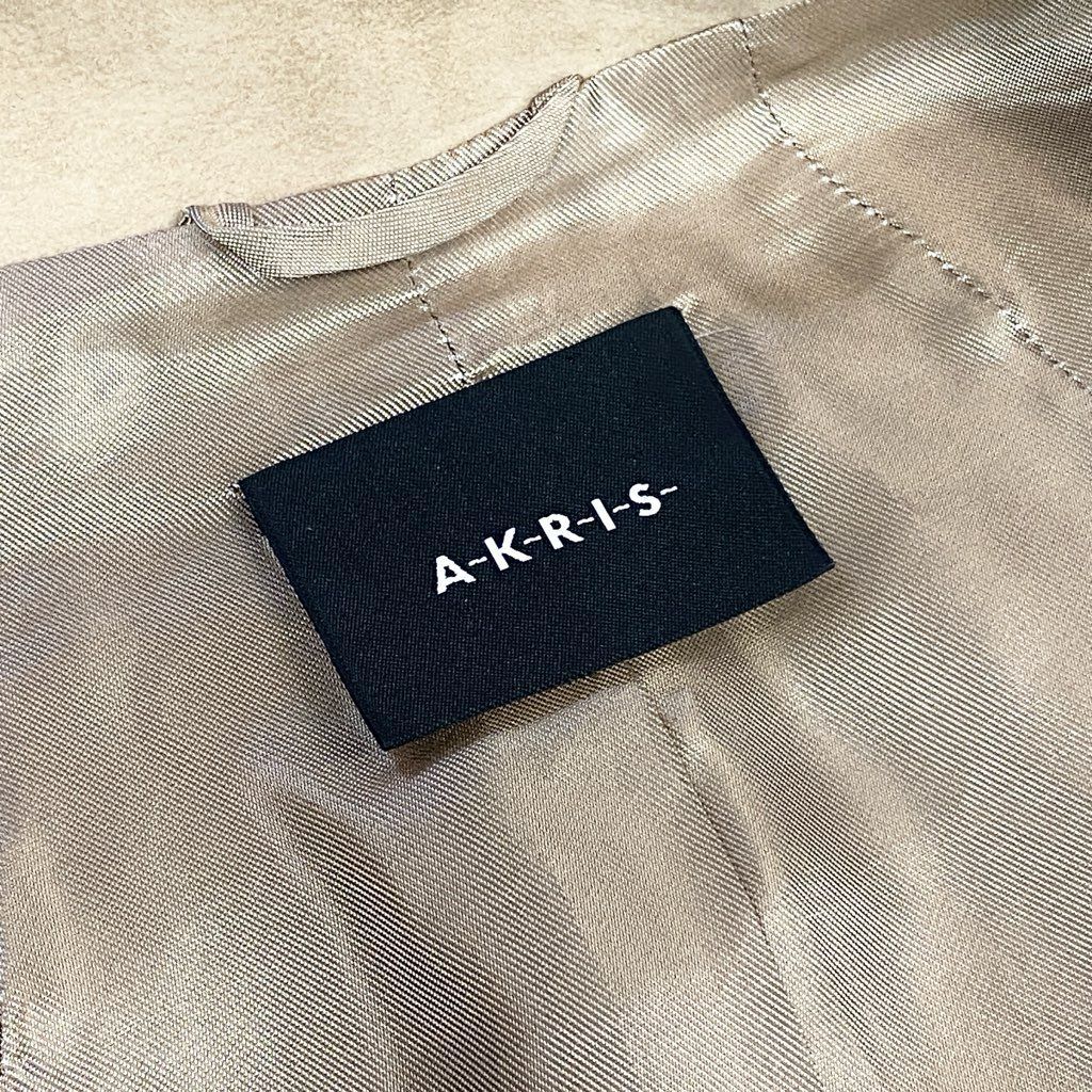  69 L 17 AKRIS アクリス スウェードジャケット レザージャケット ウエストベルト アウター ベージュ レディースu 02 t その他 レザージャケット ライダース