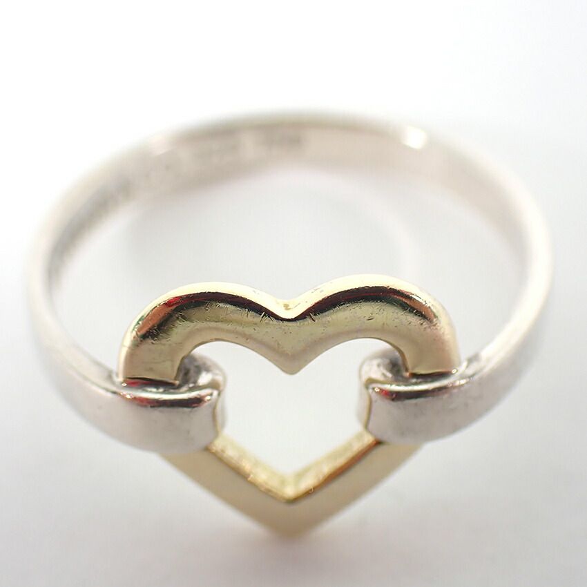 ティファニー 925/750 オープンハート リング /9号/j116-7 - メルカリ