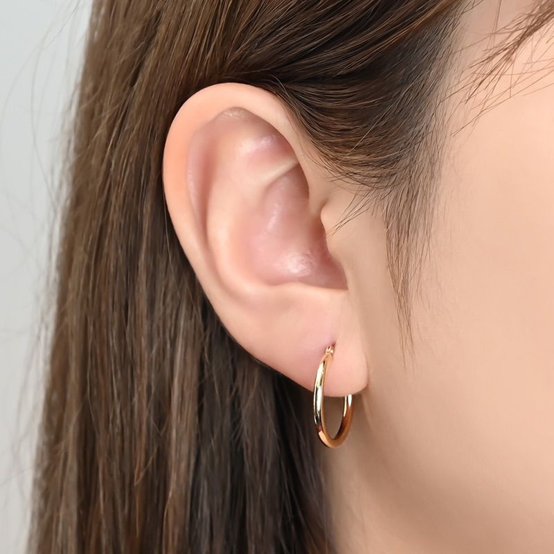 K18 フープピアス 2mm x 25mm 1.3g 新品 - メルカリ