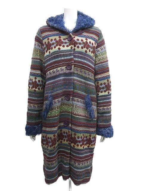 中古】M.&KYOKO エム＆キョウコ コート ロングコート ニットコート