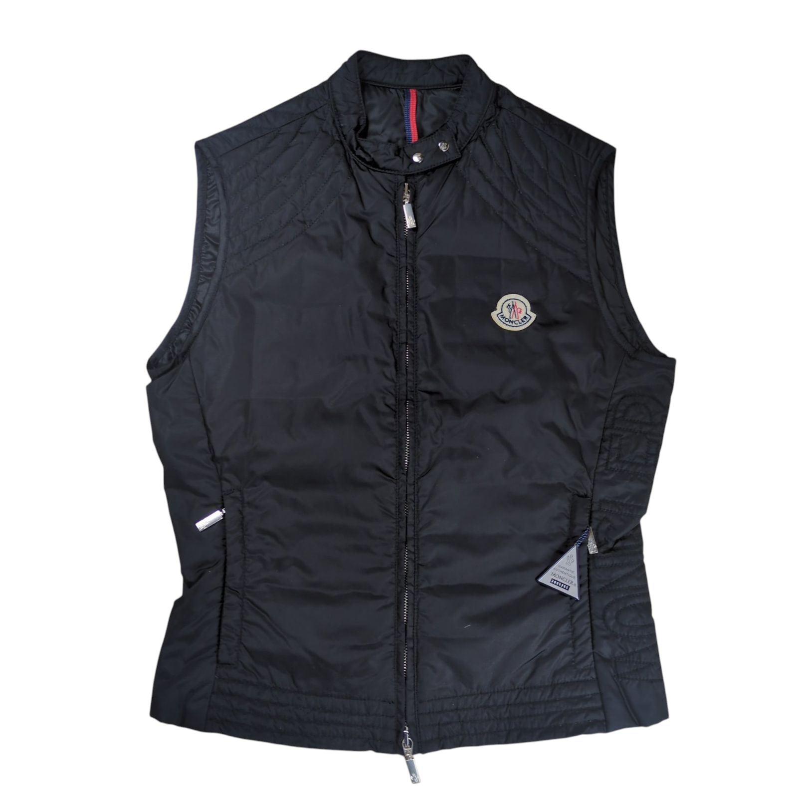 MONCLER Logo Patch Double Zip Quilting Down Vest