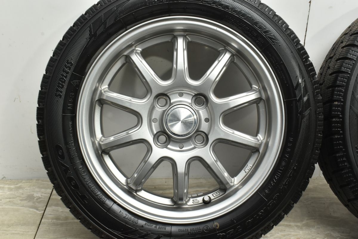  バリ溝 V EMOTION 14 in 4 5 J 45 PCD 100 オブザーブガリットGIZ 155 65 R N BOX ルークス ワゴンR スペーシア アルト タント ムーブ 14インチ タイヤ ホイールセット