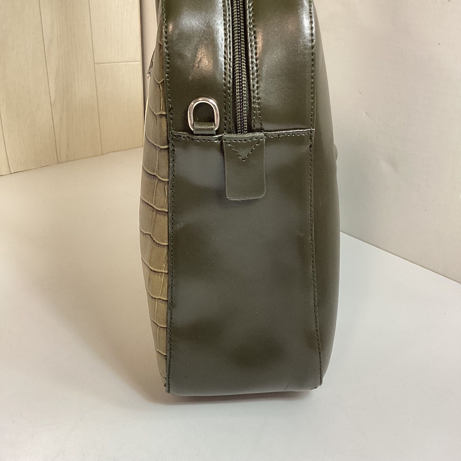 ヒロココシノ HIROKO KOSHINO クロコ型押し 2way ショルダーバッグ 