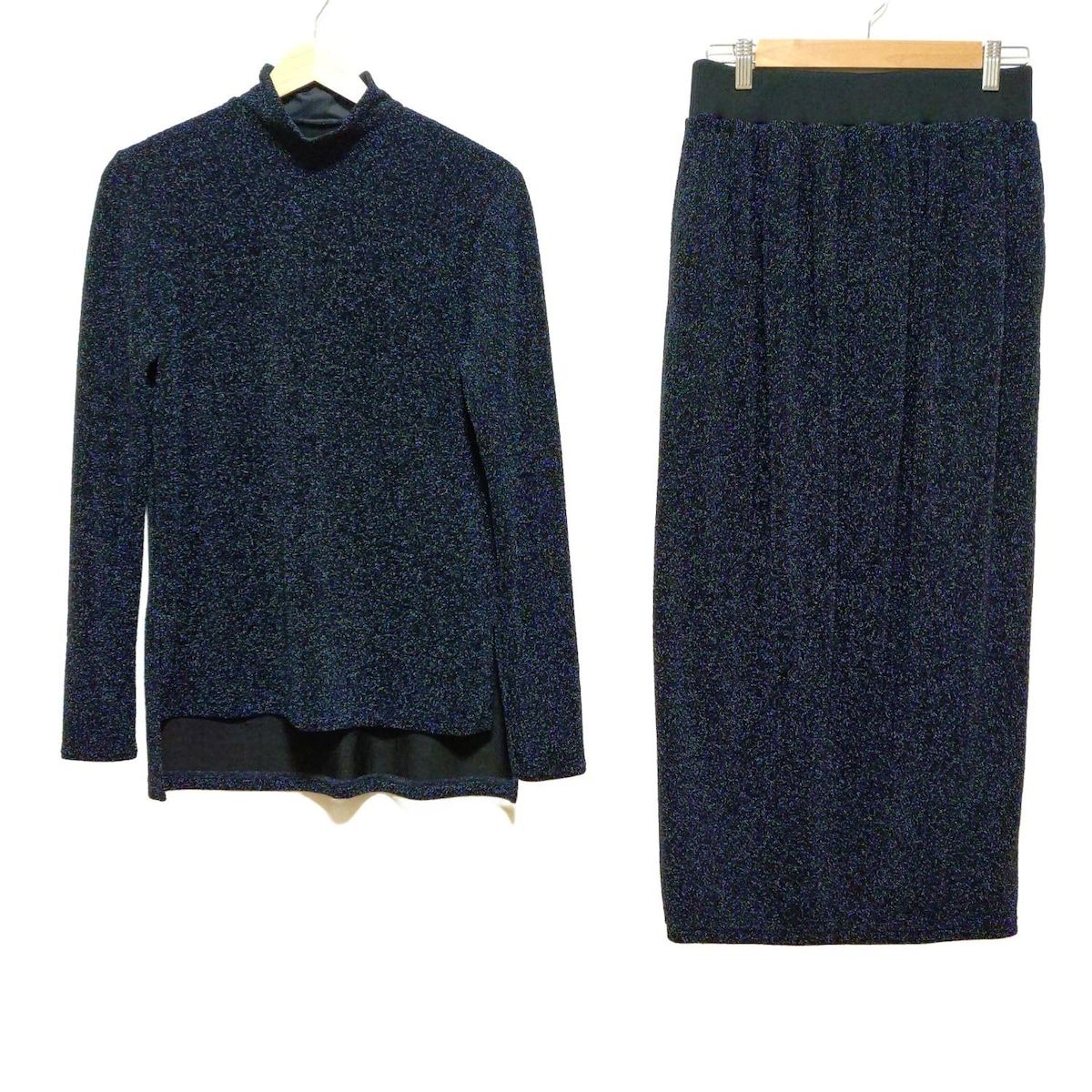 ADORE アドーア スカートセットアップ レディース - ダークネイビー ラメ ウエストゴム