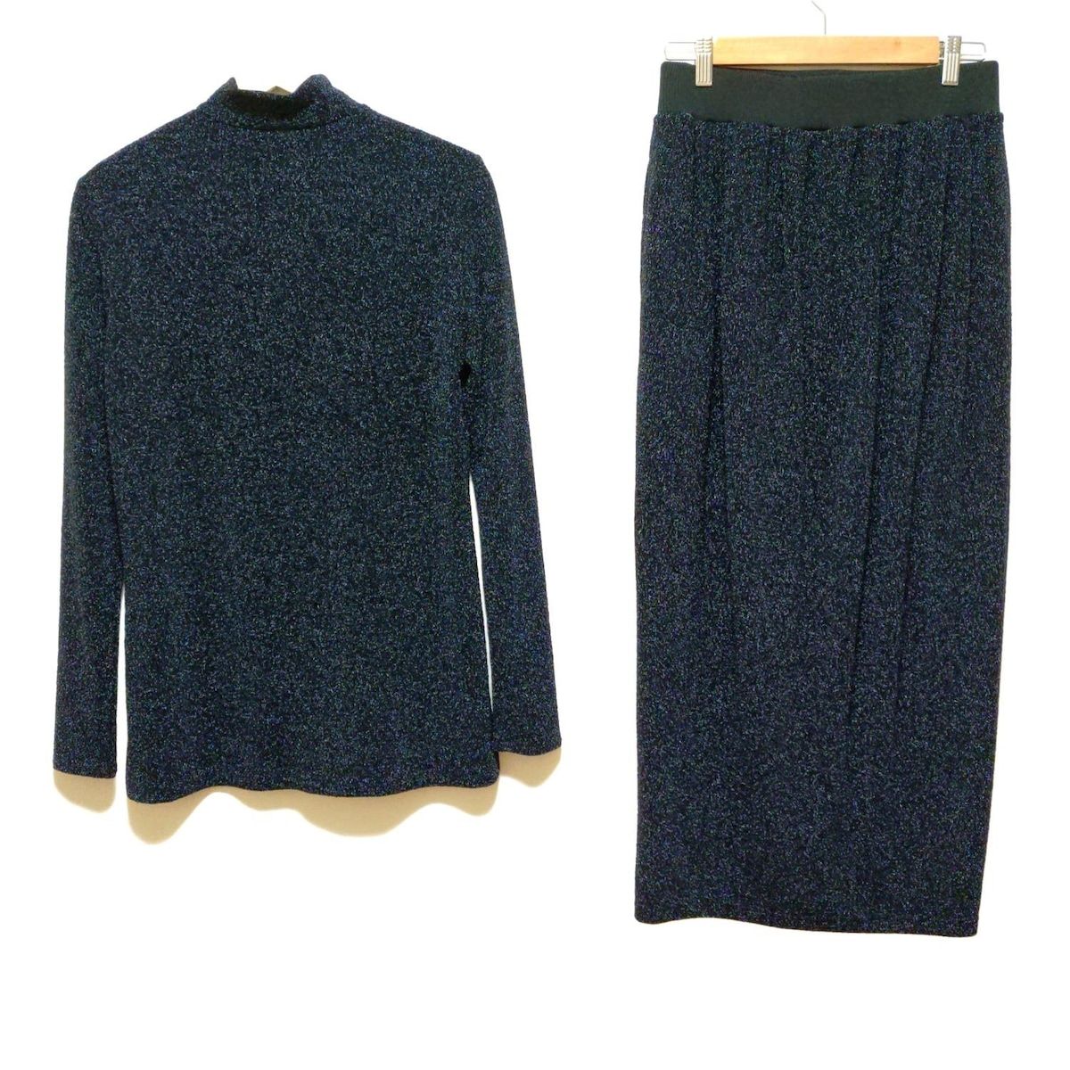 ADORE アドーア スカートセットアップ レディース - ダークネイビー ラメ ウエストゴム