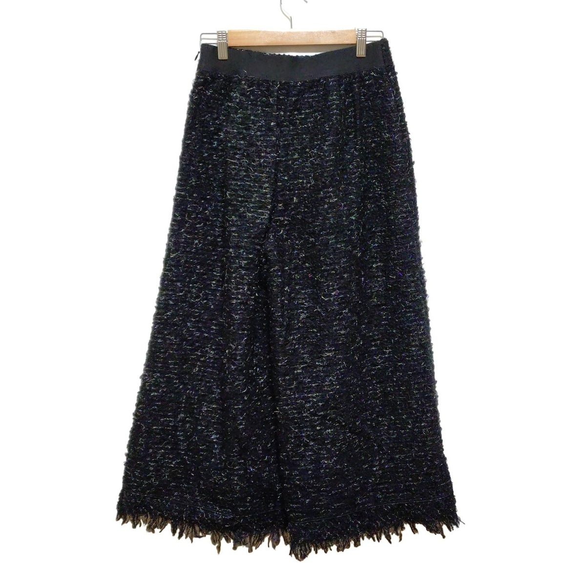 ADORE アドーア パンツ サイズ36 S レディース - 黒 フルレングス ニット ラメ