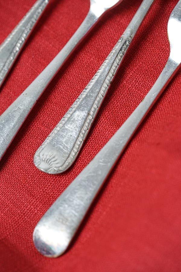 イギリス製 アンティーク シルバープレートディナーフォーク5本セット