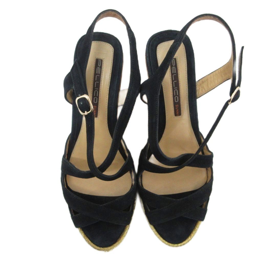 ペリーコ PELLICO サニー サンダル ウェッジソール スエード 黒