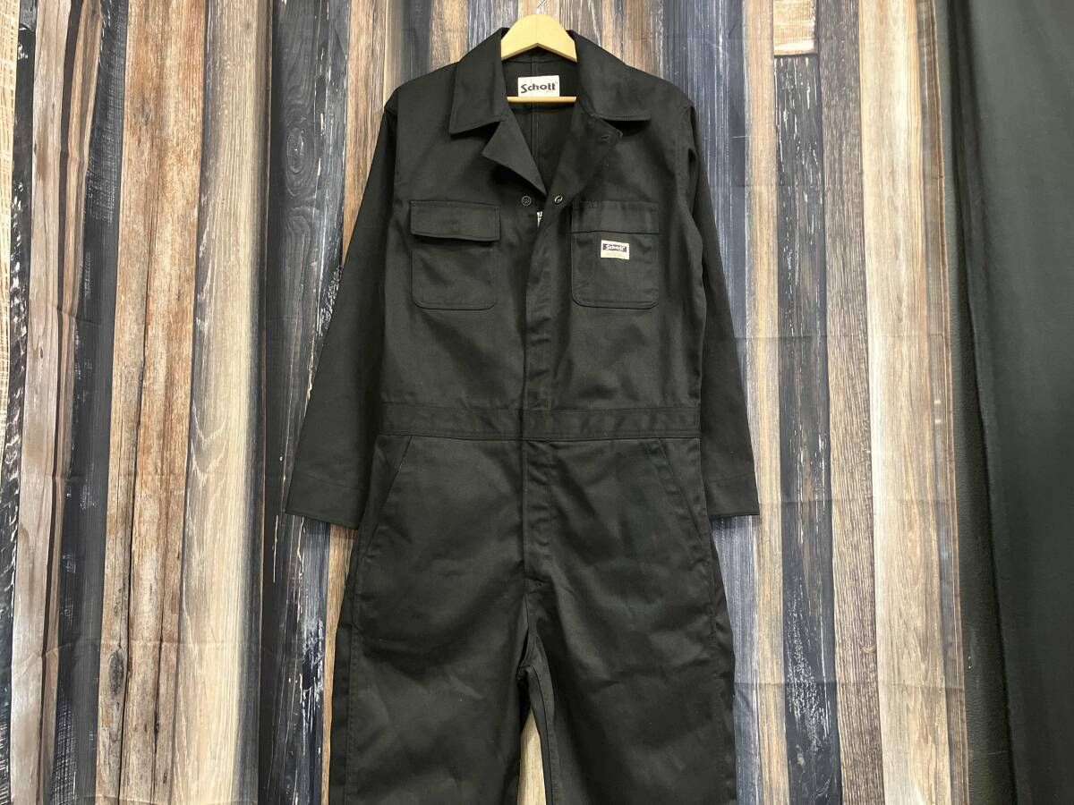 SCHOTT ショット つなぎ オールインワン ブラック M