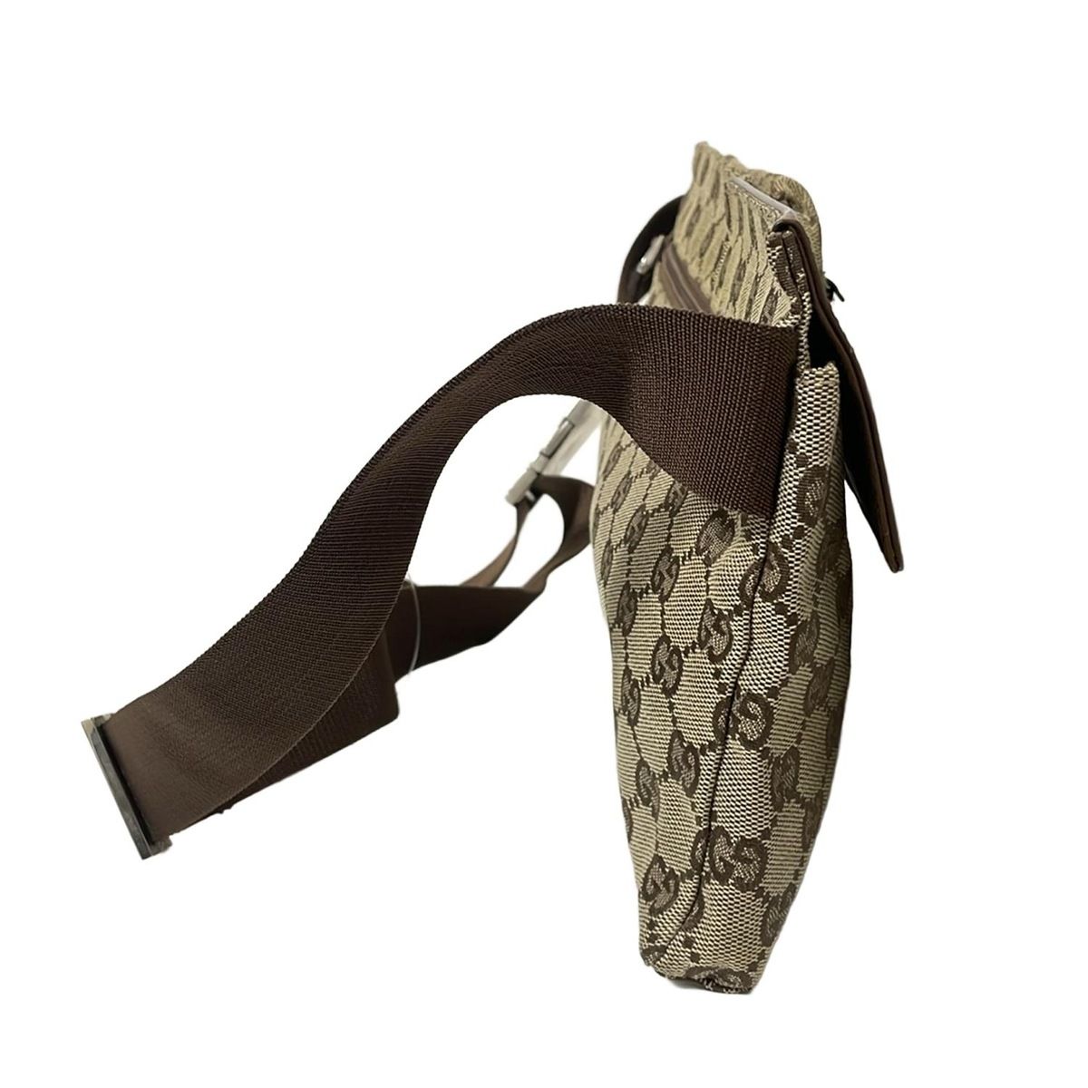 GUCCI グッチ ウエストポーチ GG柄 28566 ベージュ×ダークブラウン