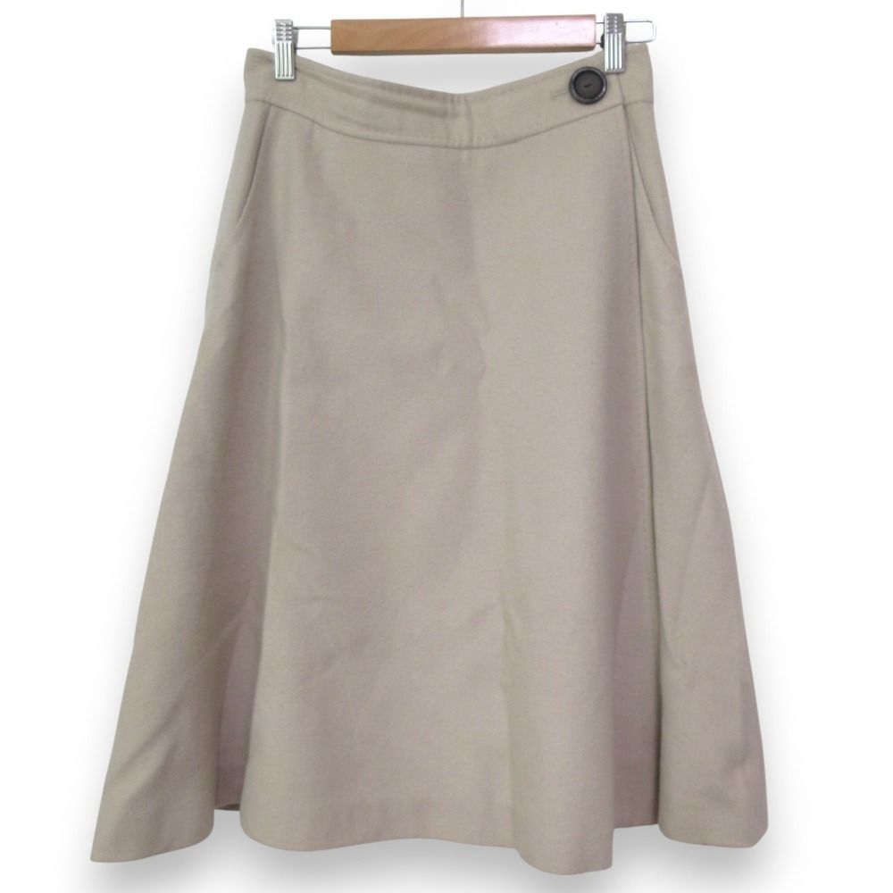 美品 FOXEY フォクシー カシミヤウール フレアスカート 40704 サイズ42