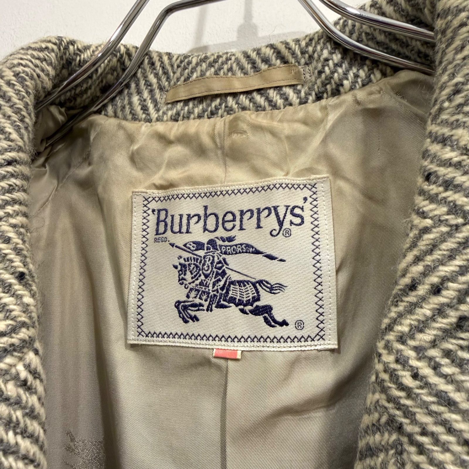 ビンテージ　バーバリー ブリティッシュツイード ダブルプレスト コート ビンテージ バーバリー ブリティッシュツイード ダブルプレスト コート