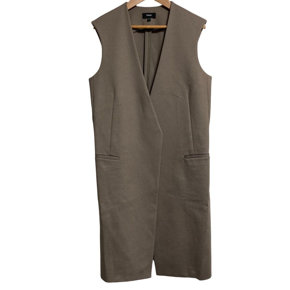 美品 22SS theory セオリー VIS PONTE カラーレス ベスト ロングジレ
