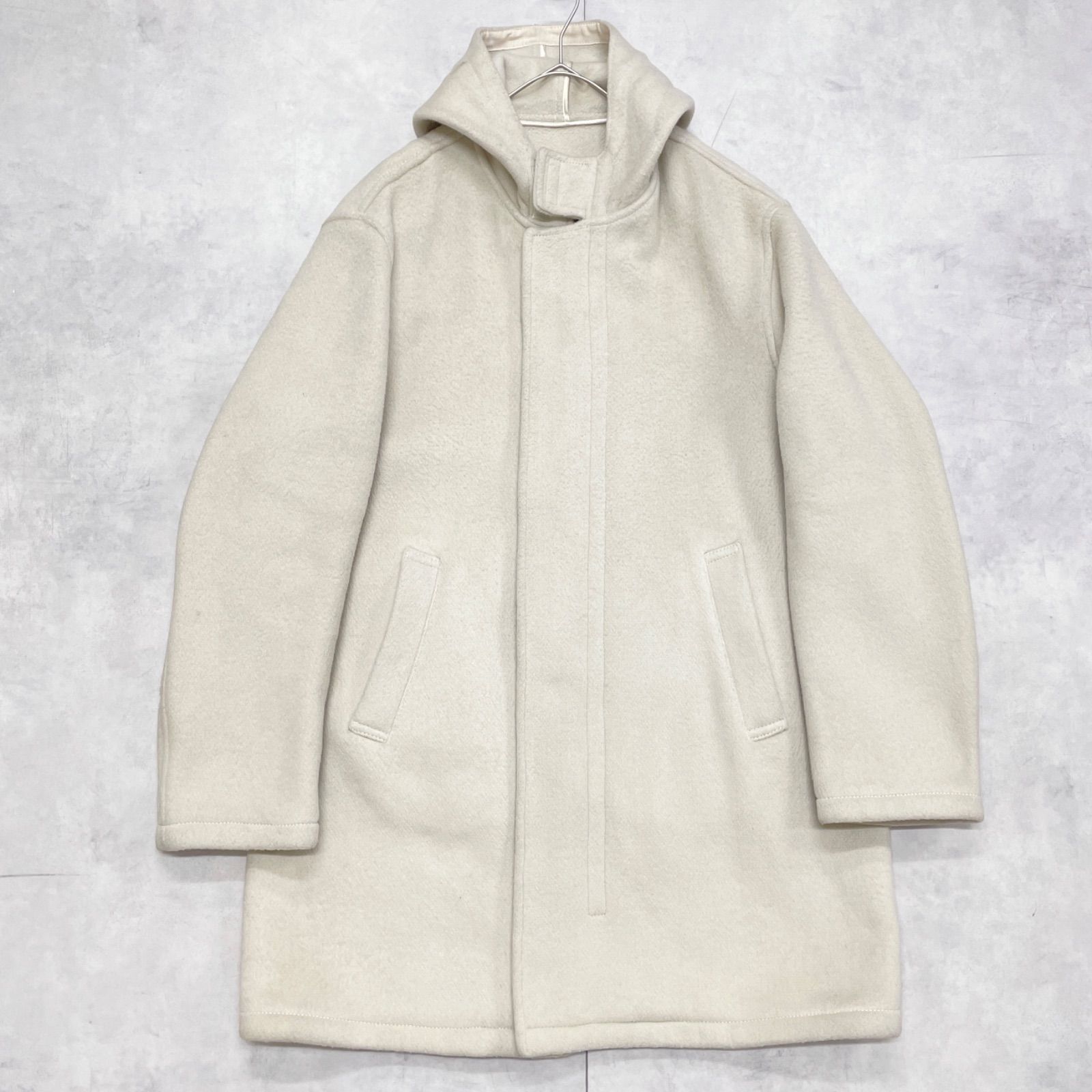ETRO エトロ ロングコート フード 大きいサイズ ウール ライトベージュ イタリア製 メンズ XL