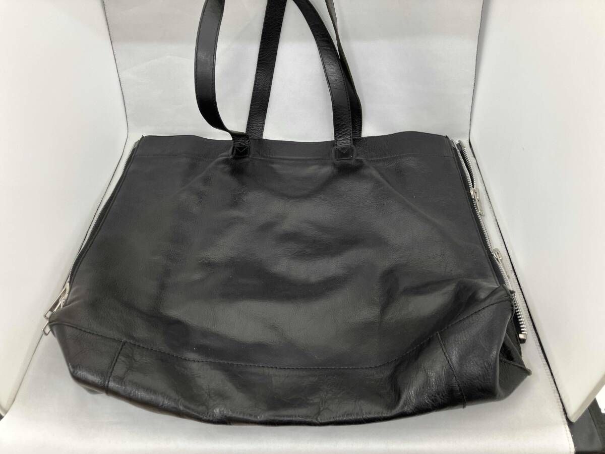 yohji yamamoto POUR HOMME ヨウジヤマモトプールオム ブラック トートバッグ レザー HC 115 757