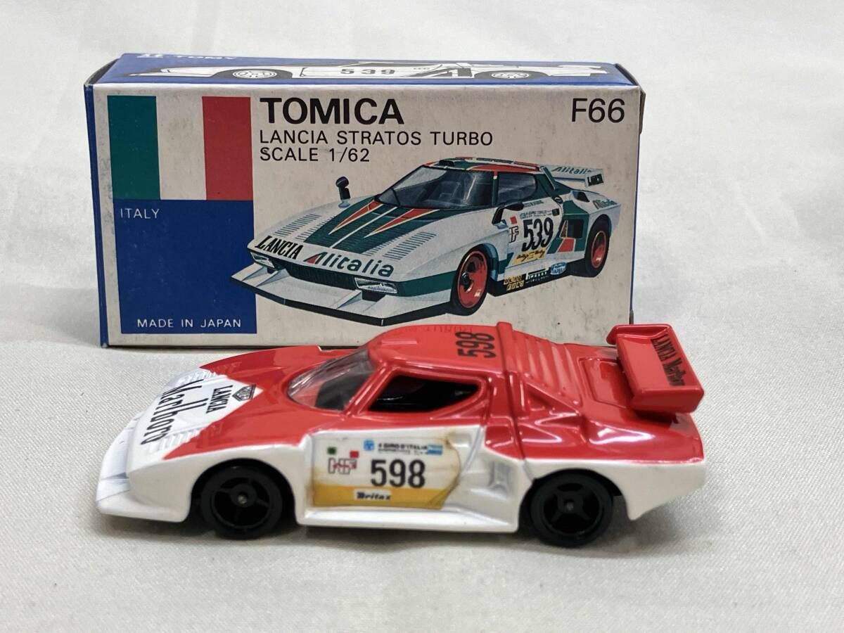 トミカ F66 ランチア ストラトス ターボ 赤×白 シート:黒 1Jホイール