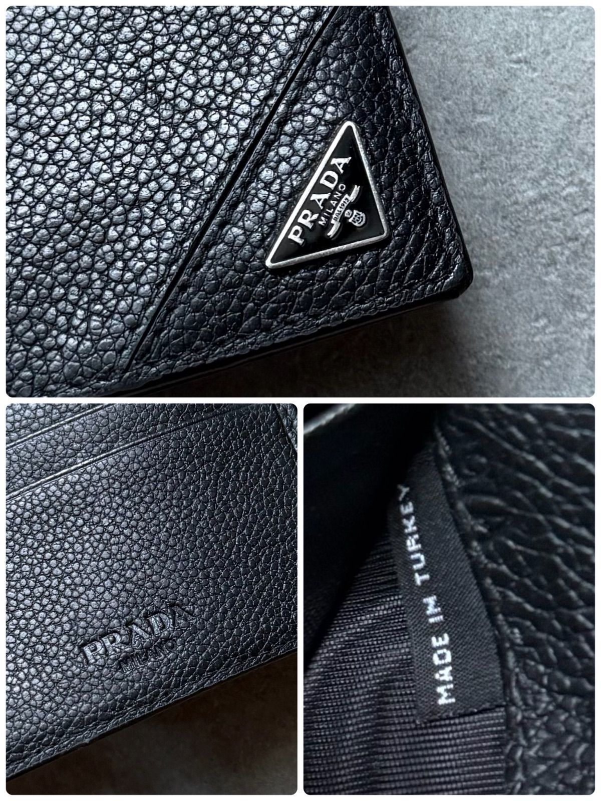 美品 PRADA プラダ 三角ロゴ トライアングルロゴ マネークリップ