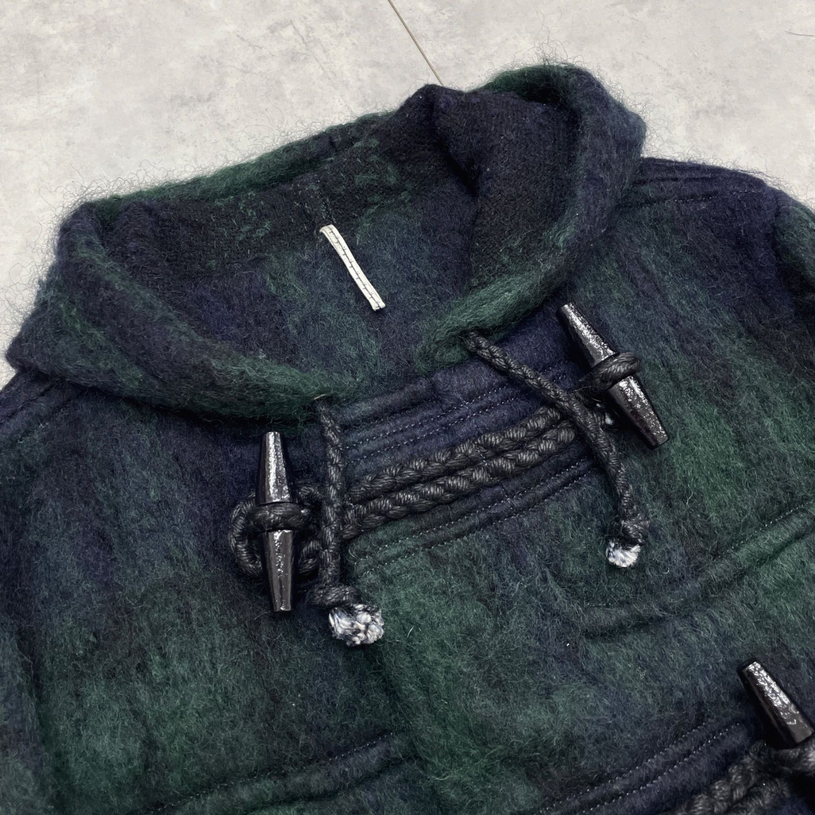 m's braque エムズブラック ダッフルコート ブラックウォッチ チェック