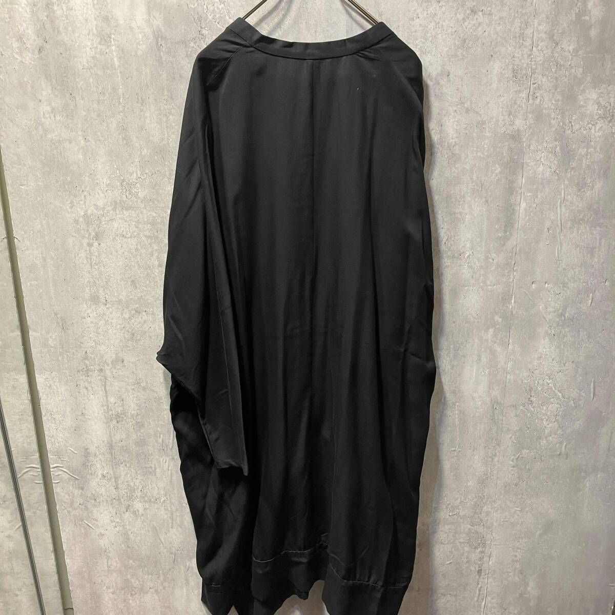 GROUND Y ノーカラーロングカーディガン GV-T19-200 サイズ3 ブラック GROUND Y ノーカラーロングカーディガン GV-T19-200 サイズ3 ブラック