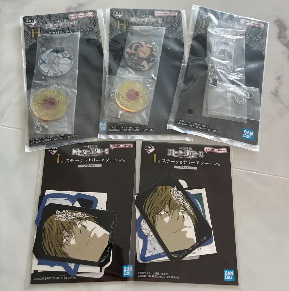 DEATH NOTE(デスノート) 一番くじ 下位賞 まとめ H賞 I賞 ステッカー