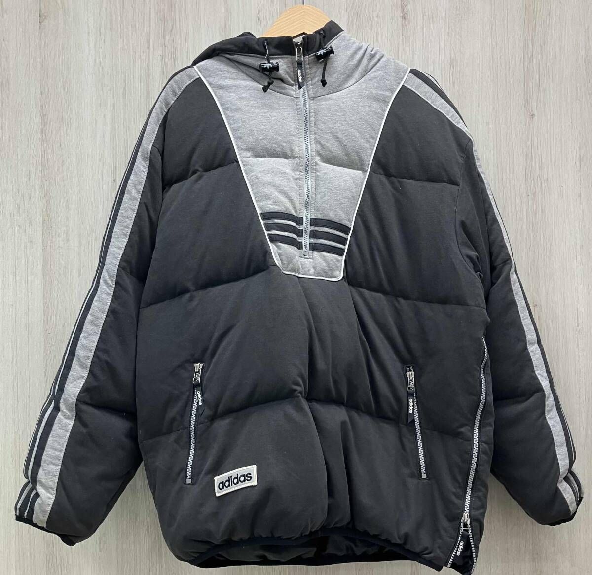 Adidas Half Zip Down Jacket Pull over Gry AA 7120 L-O アディダス 