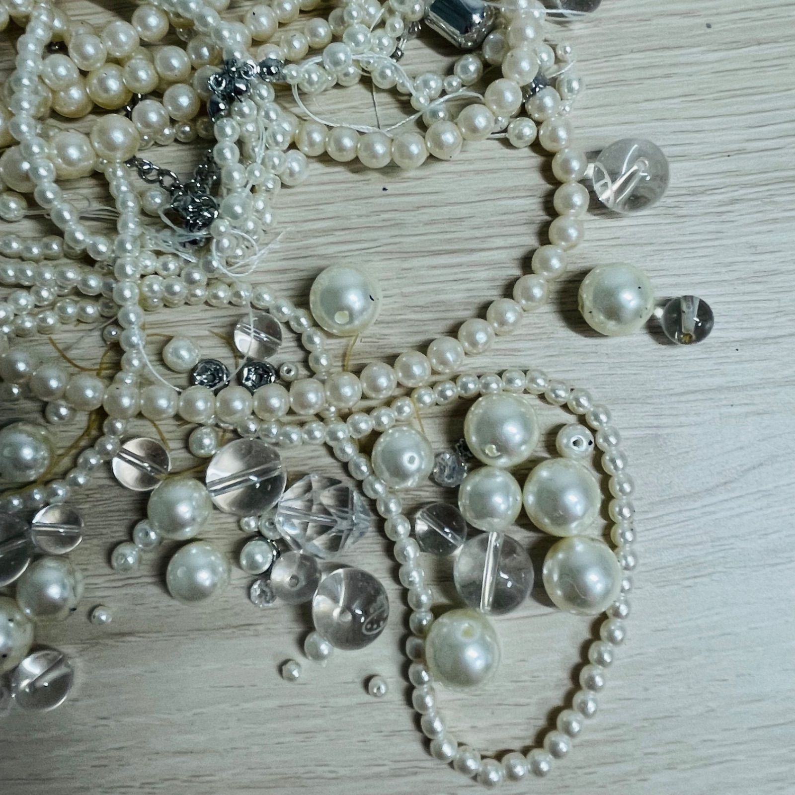 パールアクセサリー まとめ売り 1 パールネックレス パーツ まとめ売り ジャンク ハンドメイド素材