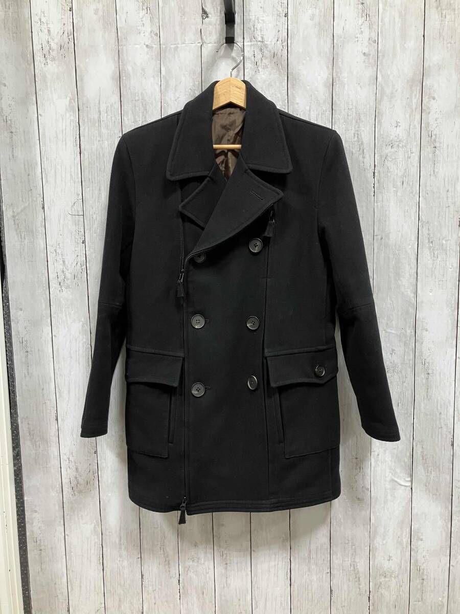 Jean Paul HOMME その他コート ジッパーデザイン ダブルブレスト BLACK ARCHIVE ベルト 右ポケットボタン サイズ48