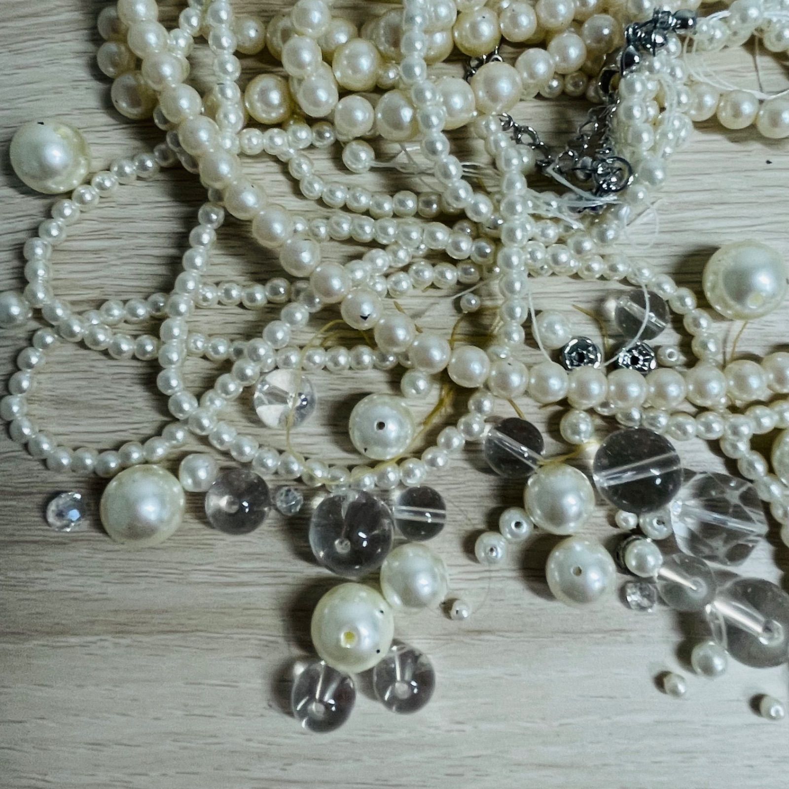 パールネックレス パーツ まとめ売り ジャンク ハンドメイド素材 パールネックレス パーツ まとめ売り ジャンク ハンドメイド素材