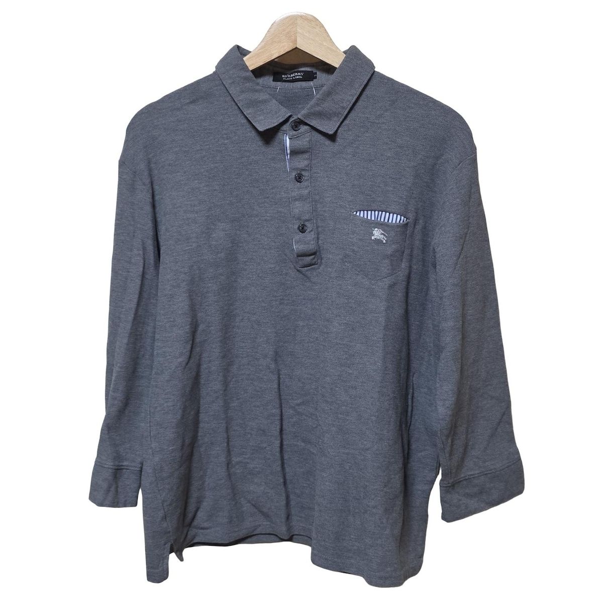 Burberry Black Label(バーバリーブラックレーベル) 七分袖ポロシャツ