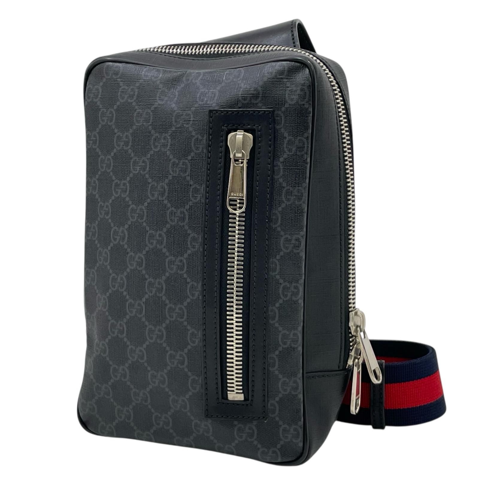 GUCCI グッチ GGスプリーム シェリーライン ボディバッグ ウエストバッグ ウエストポーチ 478325 ブラック