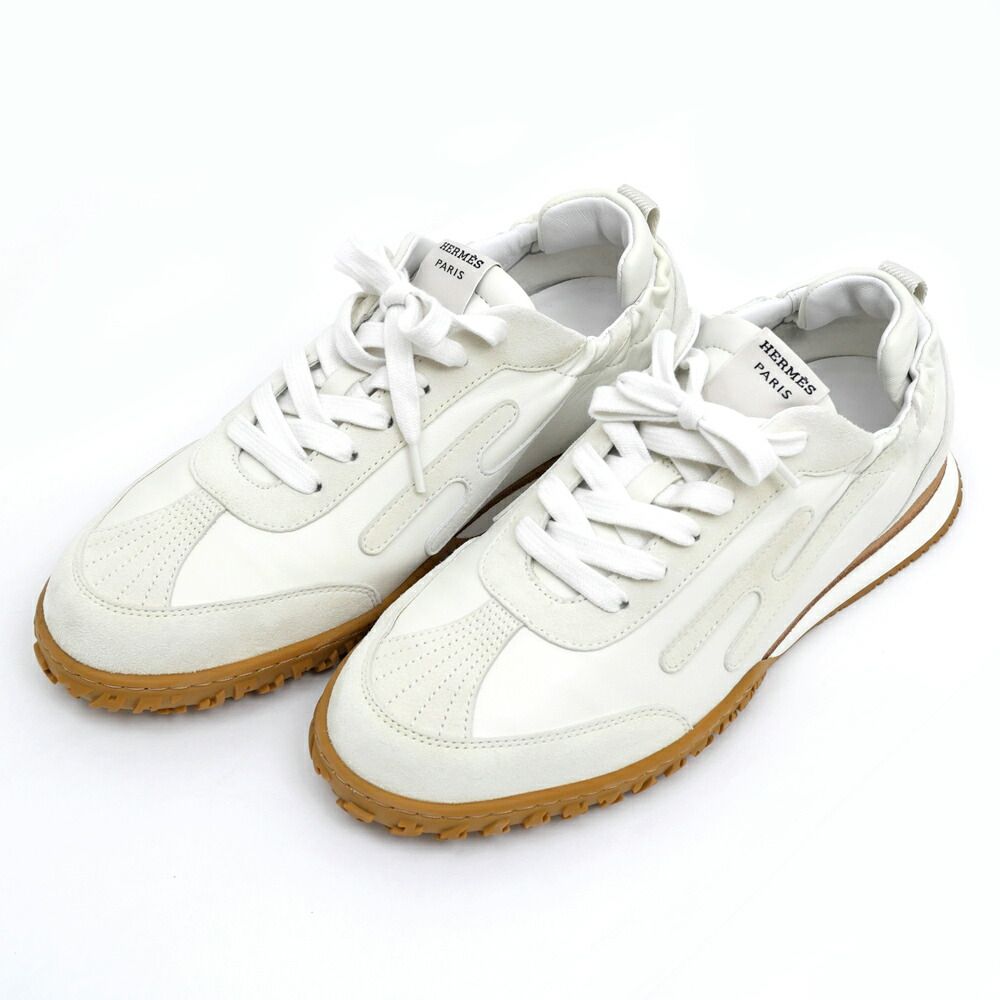 名東】エルメス スニーカー ジェット サイズ39 25.5cm ホワイト