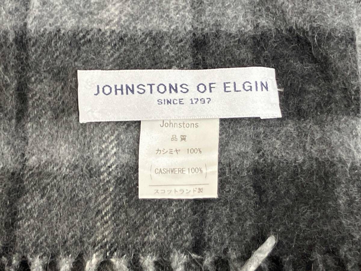 OF ELGIN カシミヤ100 チェック柄マフラー スコットランド製 ストール マフラー