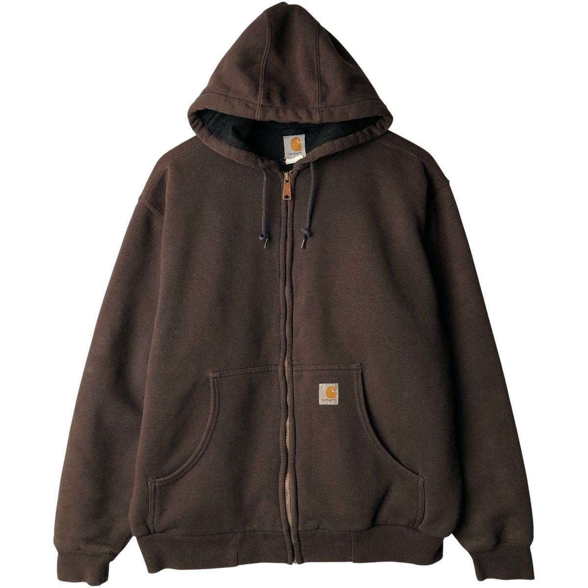 E156【US輸入】Carhartt　フルジップパーカー【メンズ2XL】ブラウン E156【US輸入】Carhartt フルジップパーカー【メンズ2XL】ブラウン