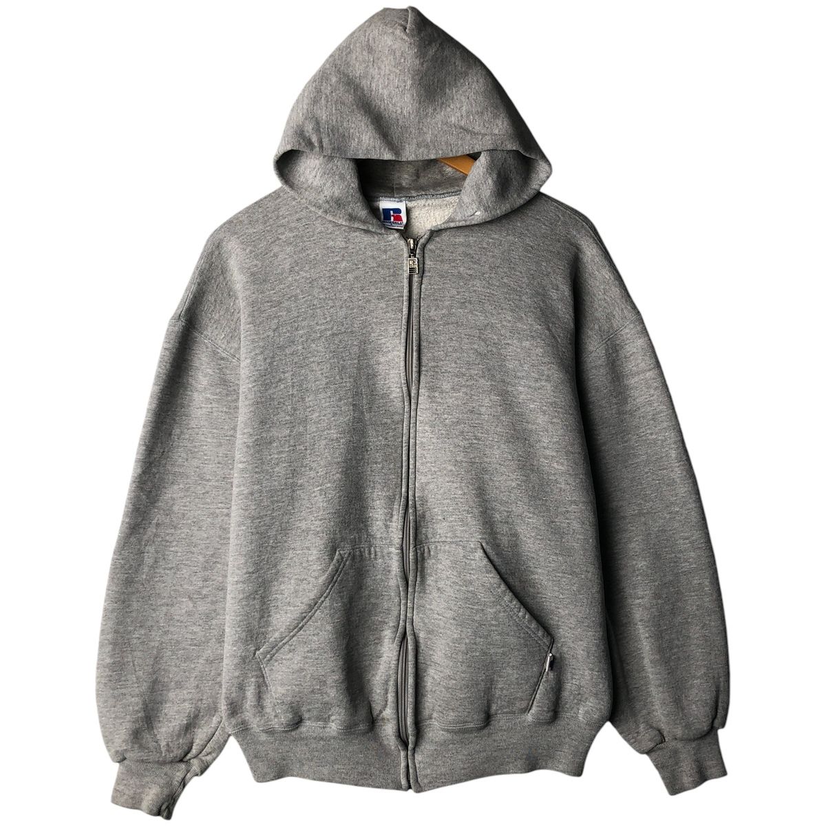 90's ラッセル×エルエルビーン　フルジップパーカー　XL アメリカ製 90'sエルエルビーン×ラッセル/フルジップパーカー/サイズL オ