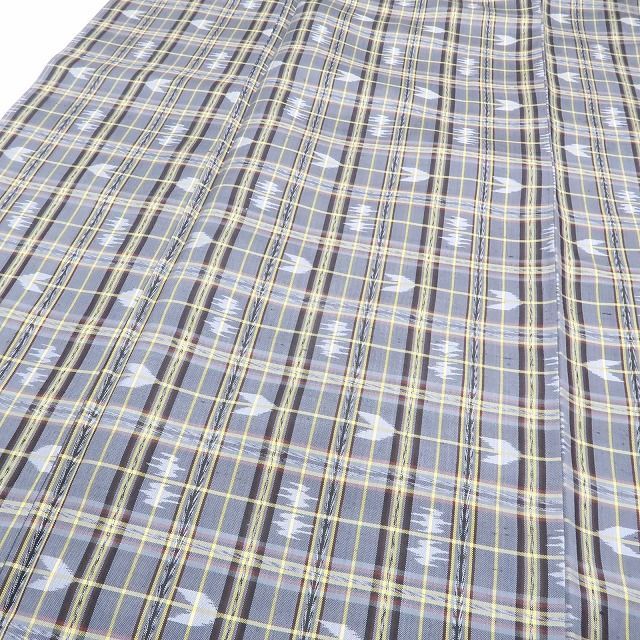 ✾まめ藤✾ｍ677 正絹 仕付け糸付き 燕 矢絣 手縫い仕立て 琉球絣紬